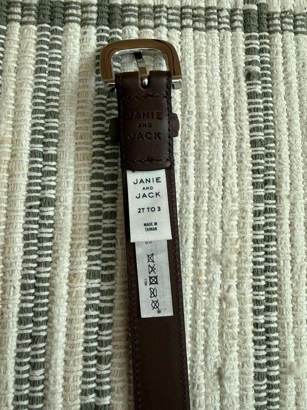 Janie and Jack Dark Brown Leather Belt with Silver Buckle